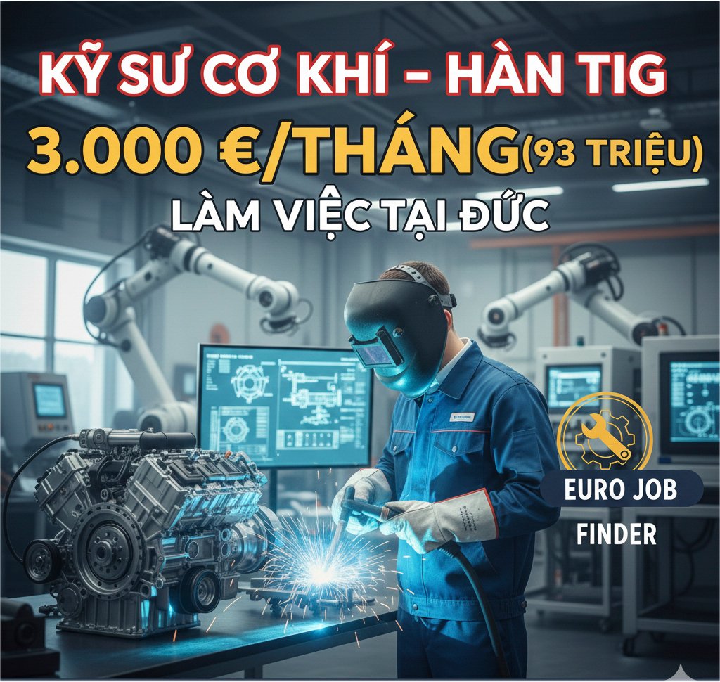 Thợ hàn Tig làm việc tại CHLB Đức